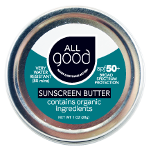All Good SPF 50+ Water Resistant Zinc Sunscreen Butter, 1 oz.