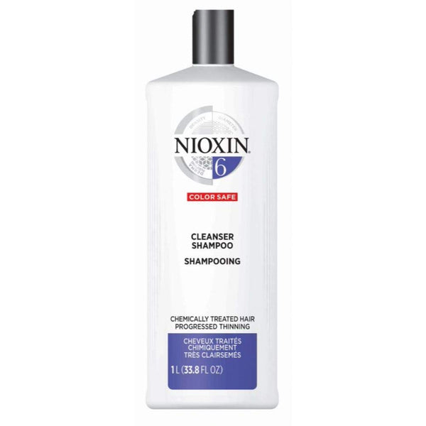 Nioxin Cleanser Shampoo, System 6 (Chemically Treated Hair/Progressed Thinning) 33.8 Oz