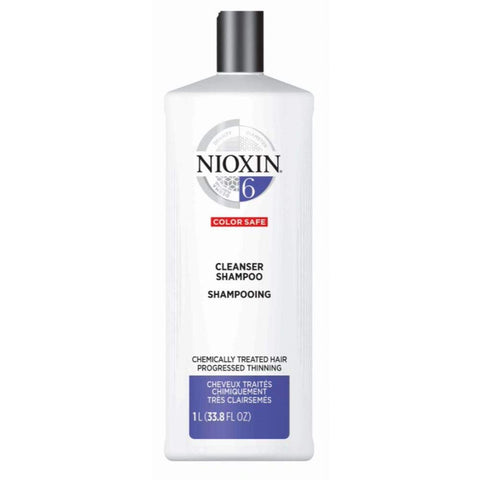 Nioxin Cleanser Shampoo, System 6 (Chemically Treated Hair/Progressed Thinning) 33.8 Oz