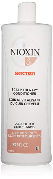 Nioxin Scalp Therapy Conditioner, System 3 (Color Treated Hair/Normal to Light Thinning) 33.8 Oz