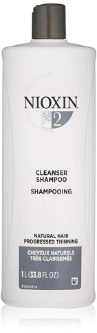 Nioxin System 2 Cleanser Shampoo for Natural Hair with Progressed Thinning 33.8 Oz