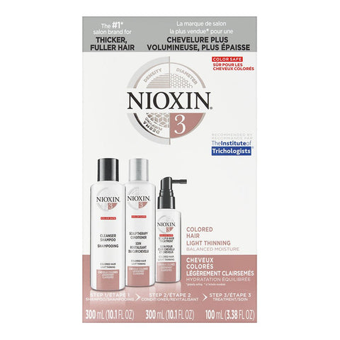 Nioxin Hair Care System 3 Kit for Colored Hair with Light Thinning