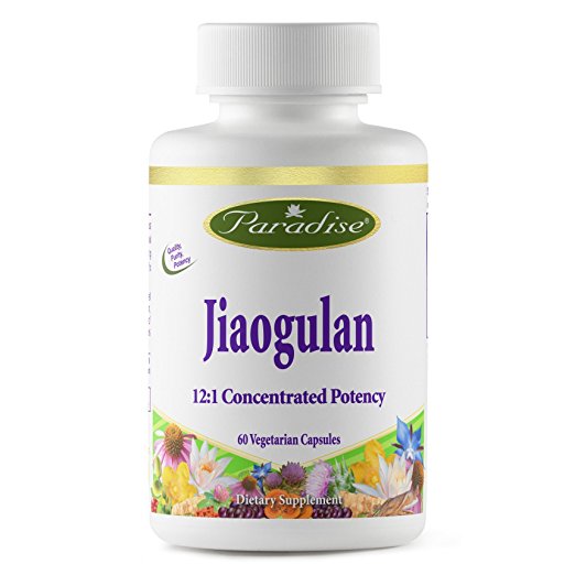 Paradise Herbs Jiaogulan 12:1 Vegetarian Capsules 60 Count