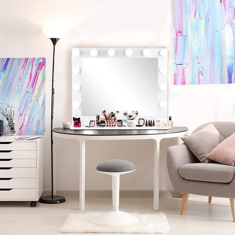 Beautify Beauties Lighted Vanity Makeup Mirror - Cosmetic Mountable Mirror with 14 Dimmable LED Lights