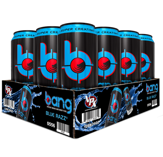 Bang Blue Razz Energy Drink 16 ounces, 12 pack
