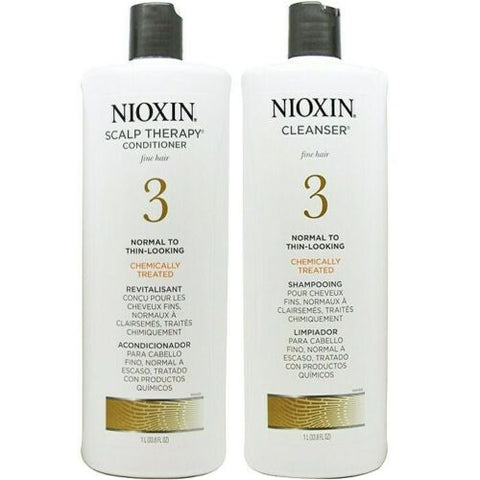 Nioxin System 3 Cleanser & Scalp Therapy Conditioner Duo 33.8 oz